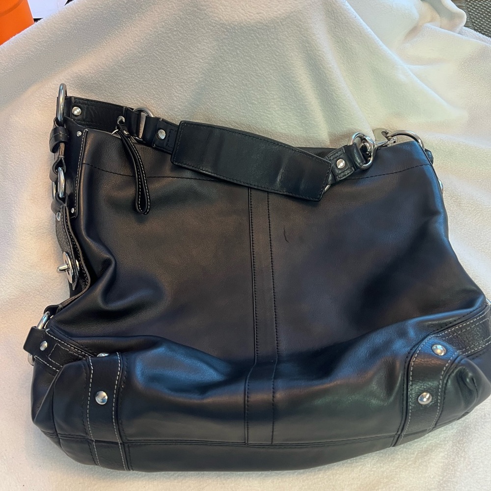 Coach Carly Leather Large Hobo Bag